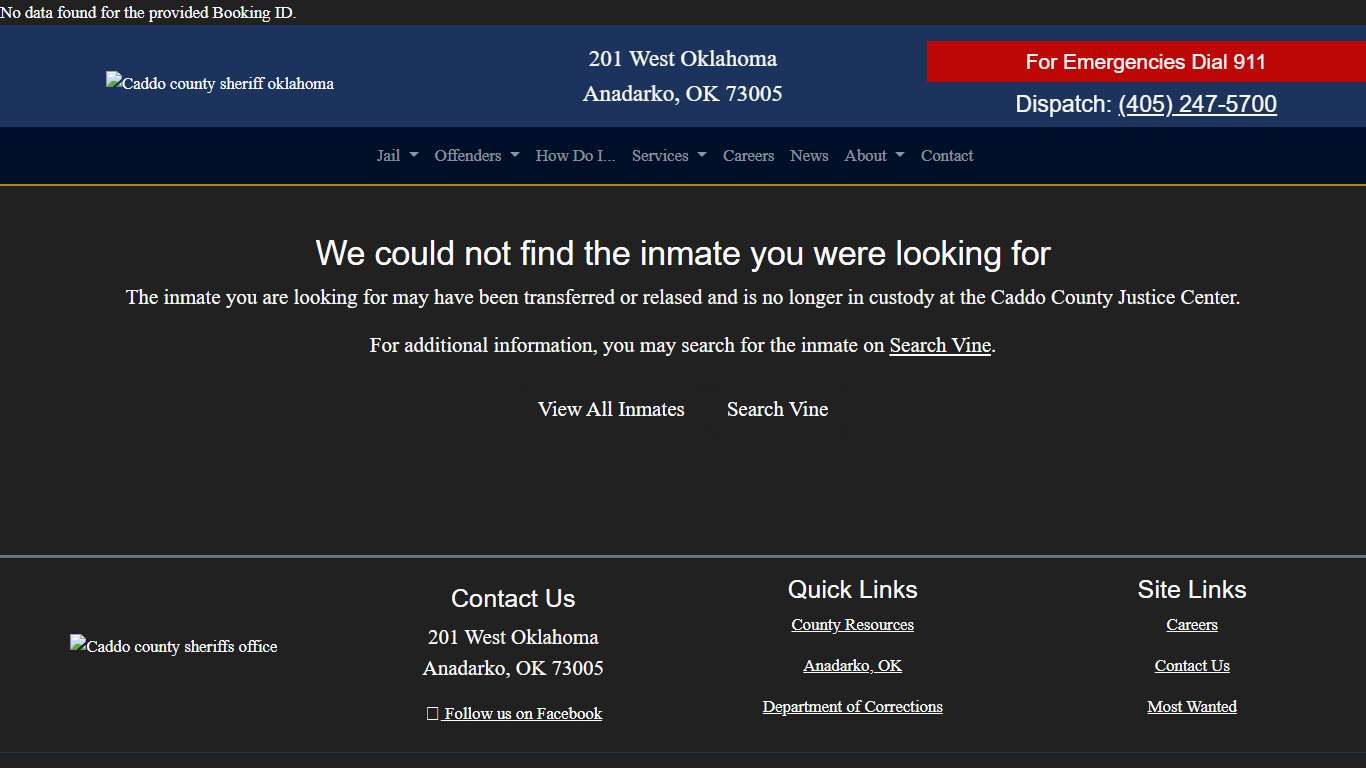 <br /> <b>Warning</b>: Undefined variable $FName in <b>/home/caddocountysheri/public_html/inmate.php</b> on line <b>21</b><br /> <br /> <b>Deprecated</b>: htmlspecialchars(): Passing null to parameter #1 ($string) of type string is deprecated in <b>/home/caddocountysheri/public_html/inmate.php</b> on line <b>21</b><br /> <br /> <b>Warning</b>: Undefined variable $LName in <b>/home/caddocountysheri/public_html/inmate.php</b> on line <b>21</b><br /> <br /> <b>Deprecated</b>: htmlspecialchars(): Pa